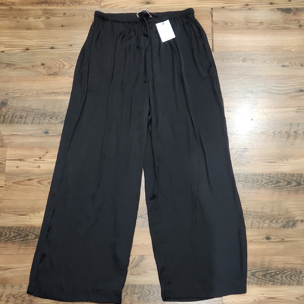 NEW Solid & Striped Ashling Pant Sophia Richie Wide Quiet Luxury Capsule Black L
